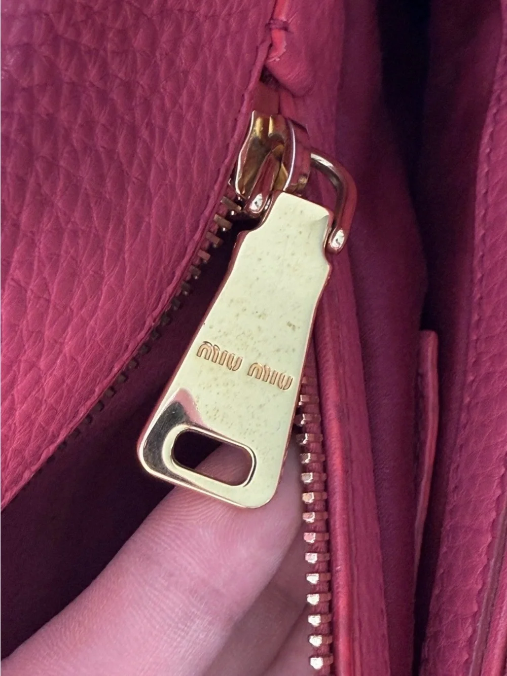 Miu Miu Fuchsia Pink Leather Tote